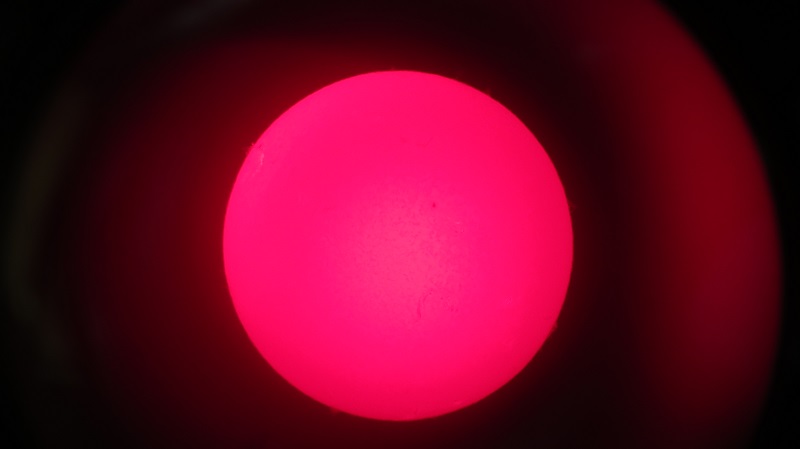 Sun through telescope