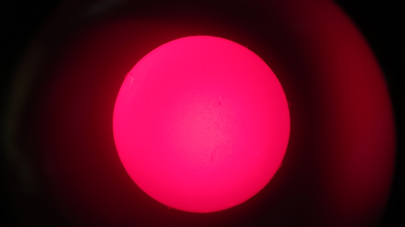 Sun through telescope