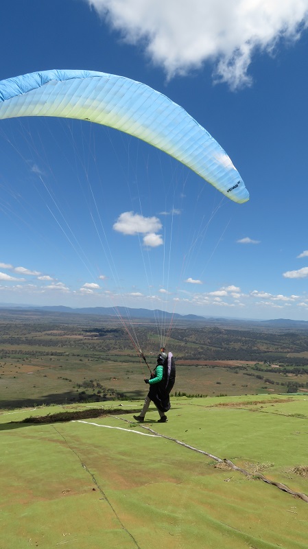 paraglider about to jump