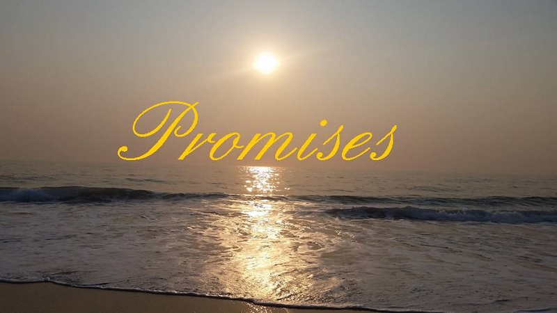 'Promises' with ocean background